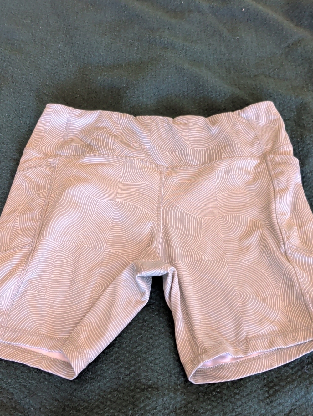 Avia Light Green Swirl-Print Bike Shorts